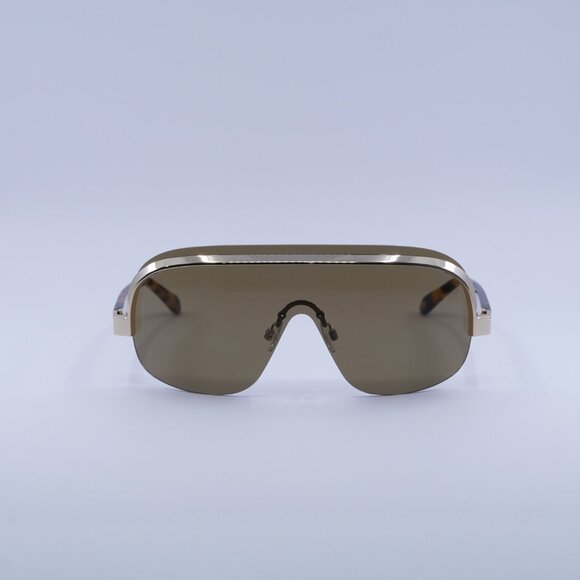 Palm Angels PERI10I KING 6064 Sunglasses Gold/Havana Shield Frame, Brown Lenses main image 9